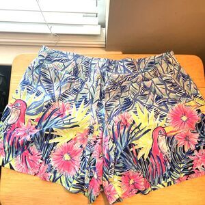 Lilly Pulitzer Floral Drawstring Shorts Sz XS